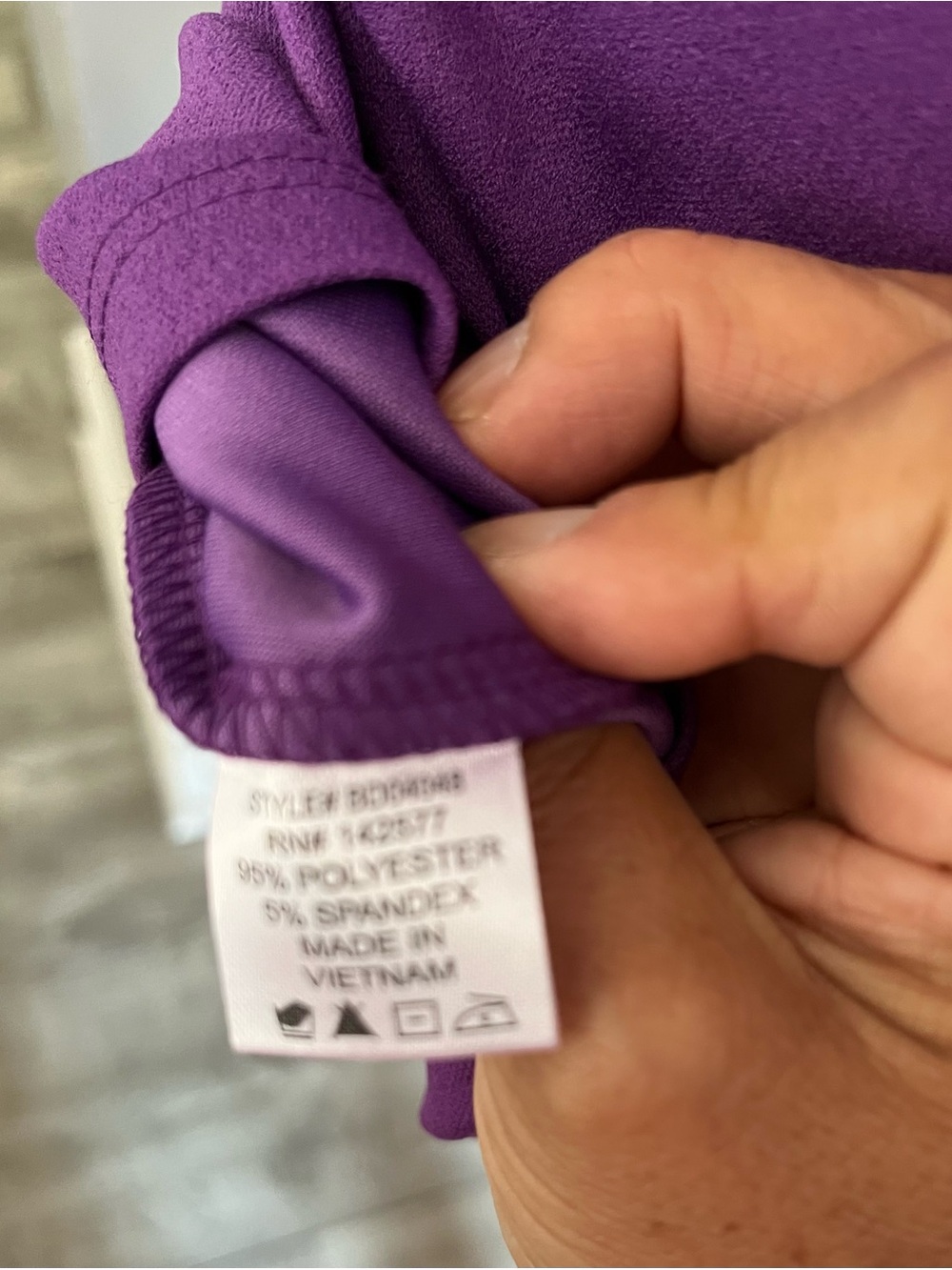 Off-Shoulder Ruffle One-Shoulder Purple Dress - Picture 5 of 5